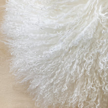 Load image into Gallery viewer, Round Mongolian Sheepskin Pillow