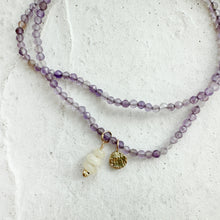 Load image into Gallery viewer, Limpet Impression Charm in Gold/Amethyst/Opal