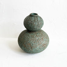 Load image into Gallery viewer, Large Double Coiled Vase in Teal