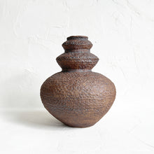 Load image into Gallery viewer, Large Double Coiled Vase in Brown