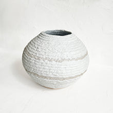 Load image into Gallery viewer, Wide Coiled Vase in Cream and Brown