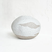 Load image into Gallery viewer, Wide Coiled Vase in Cream and Brown