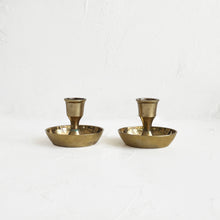 Load image into Gallery viewer, Vintage Short Brass Taper Candlestick Holder