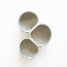 Load image into Gallery viewer, Triple Bowl in Speckled White