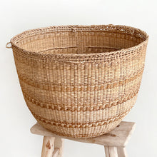 Load image into Gallery viewer, Wii Basket with Tan Stripe