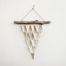 Load image into Gallery viewer, Small Triangle Wall Hanging in Bone