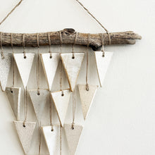 Load image into Gallery viewer, Small Triangle Wall Hanging in Bone