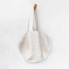 Load image into Gallery viewer, Slouchy Pointelle Knit Tote