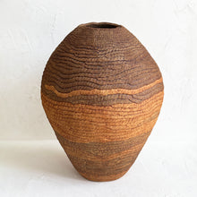 Load image into Gallery viewer, XL Coiled Vase in Brown