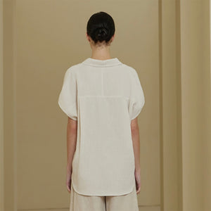 Gauze Sleeveless Shirt in Ivory