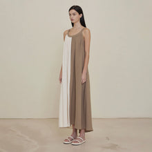Load image into Gallery viewer, Two-Tone Cotton Maxi Dress