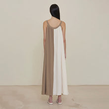 Load image into Gallery viewer, Two-Tone Cotton Maxi Dress
