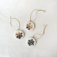 Load image into Gallery viewer, Ceramic Snowflake Ornament