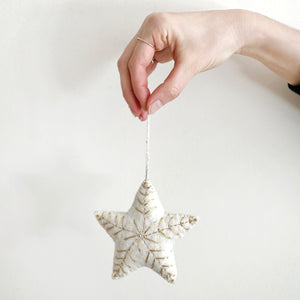 Embroidered Star Felt Ornament