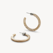 Load image into Gallery viewer, Mini Hoops in Sand Shell
