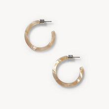 Load image into Gallery viewer, Mini Hoops in Sand Shell