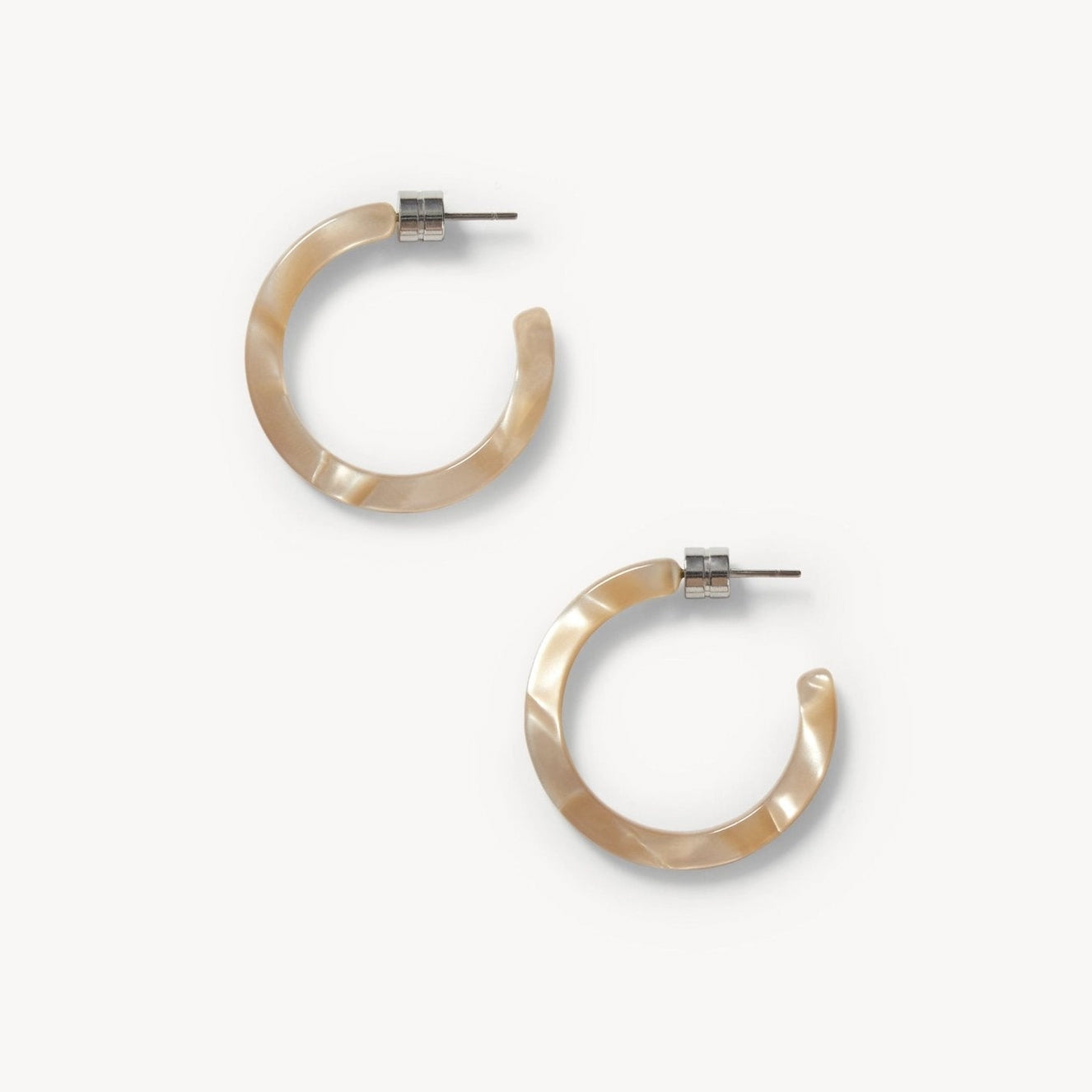 Mini Hoops in Sand Shell