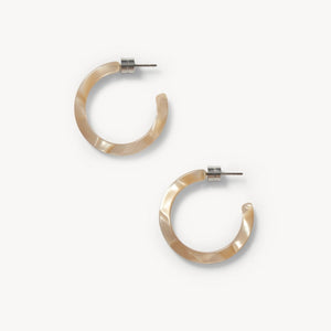 Mini Hoops in Sand Shell