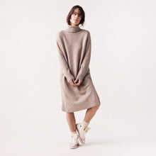 Load image into Gallery viewer, Wool Turtleneck Midi Dress