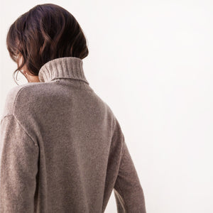 Wool Turtleneck Midi Dress