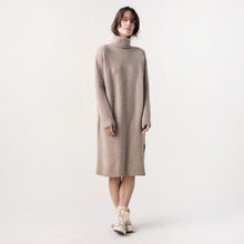 Load image into Gallery viewer, Wool Turtleneck Midi Dress