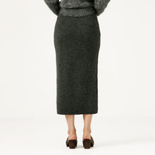 Load image into Gallery viewer, Alpaca Knit Midi Skirt in Stone