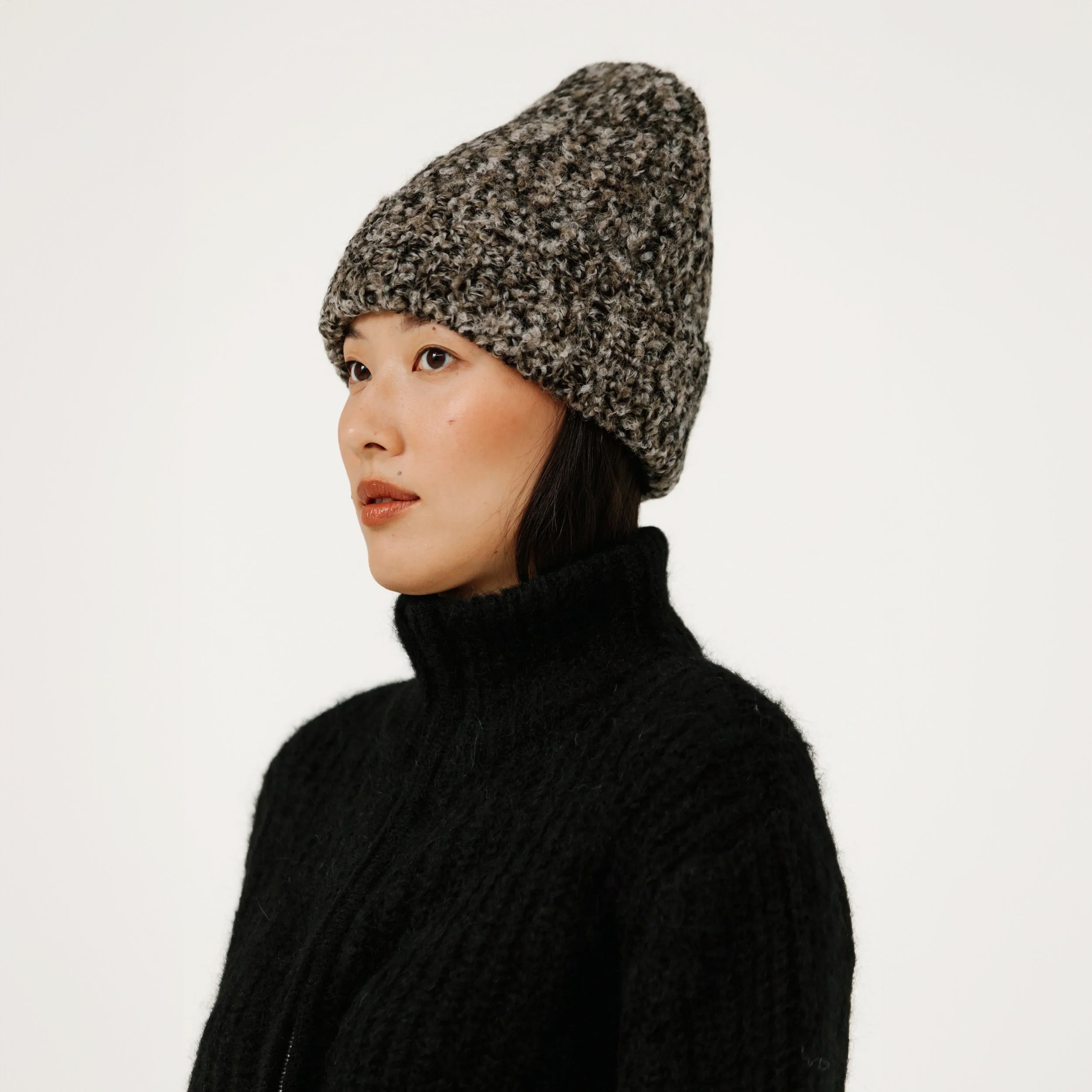 Colette Boucle Beanie in Mushroom