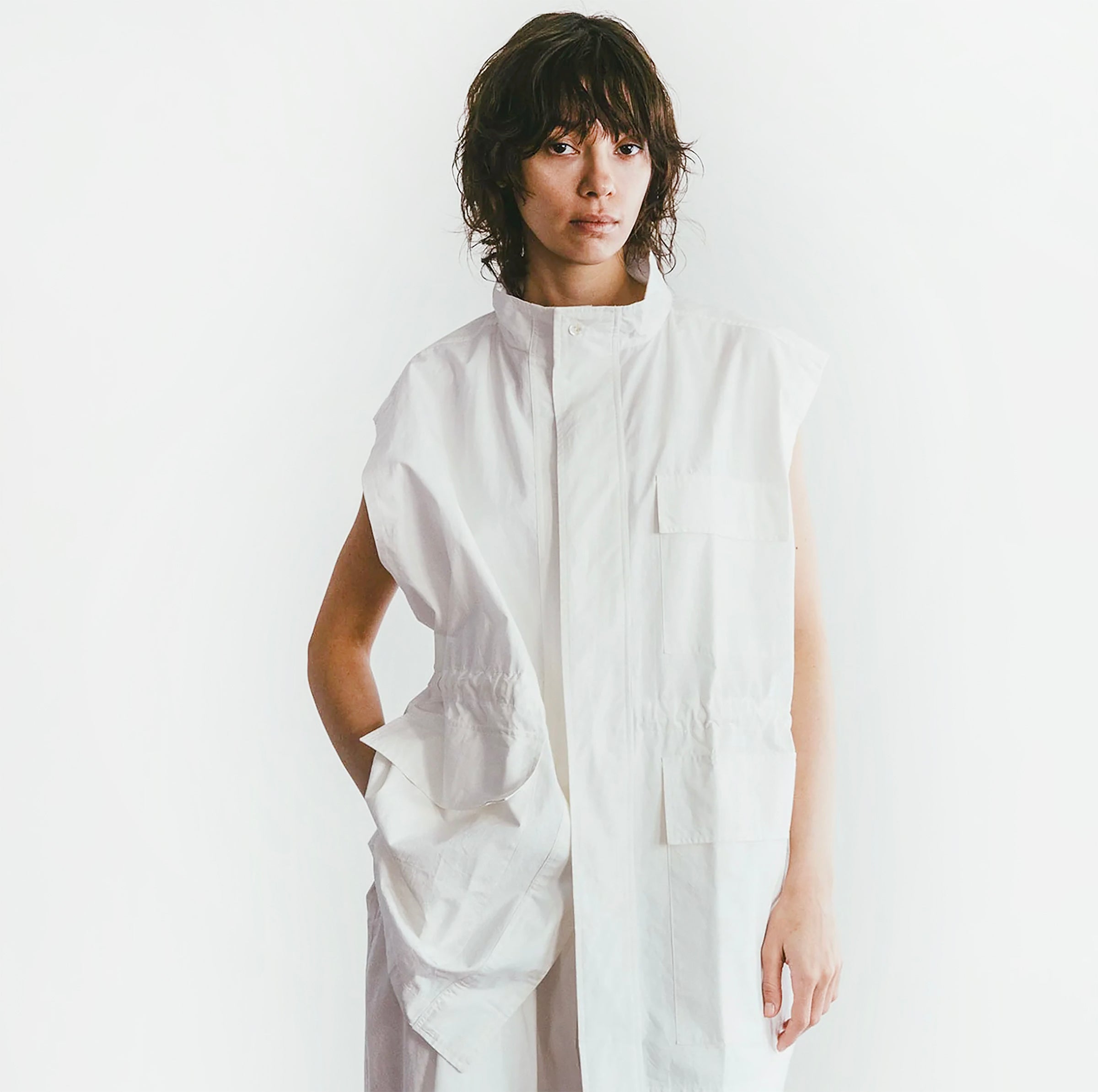 Bivek Vest in Off White