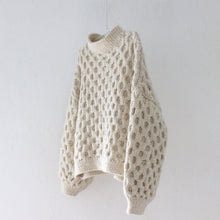 Load image into Gallery viewer, Waffle Wool Sweater in Natural