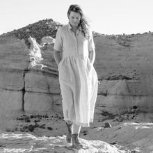 Load image into Gallery viewer, Linen Mesa Dress in Azure
