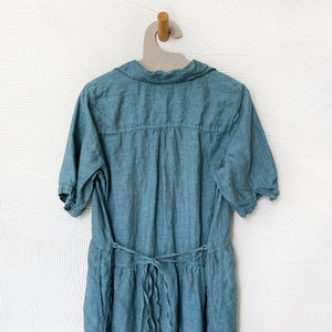 Linen Mesa Dress in Azure