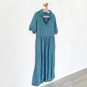 Linen Mesa Dress in Azure