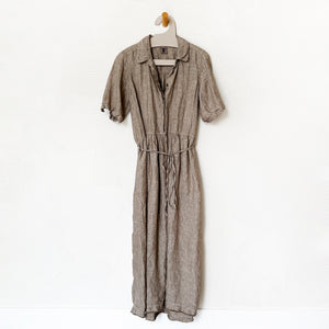 Linen Mesa Dress in Cottonwood