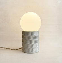 Load image into Gallery viewer, Carved Column Lamp in Pearl
