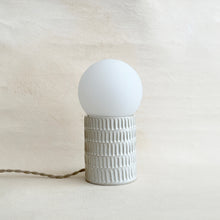 Load image into Gallery viewer, Carved Column Lamp in Pearl