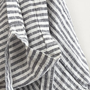 Striped Linen Beach Bag
