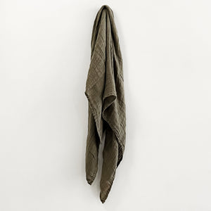 Linen Lupine Scarf in Khaki