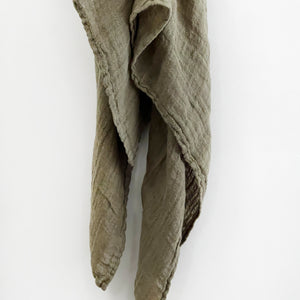 Linen Lupine Scarf in Khaki