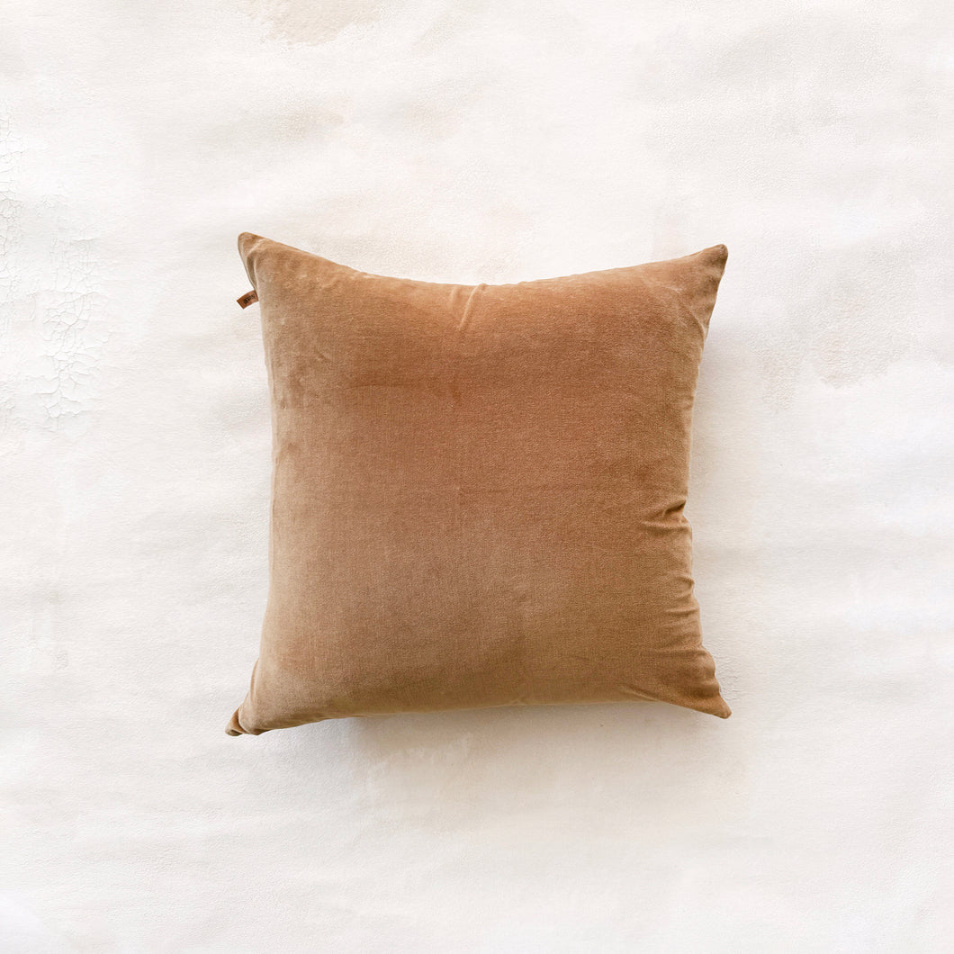 Velvet + Linen Pillow in Nutmeg