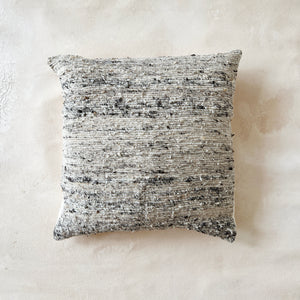 Grey Heavy-Knit Wool Pillow