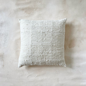 Ivory Heavy-Knit Wool Pillow