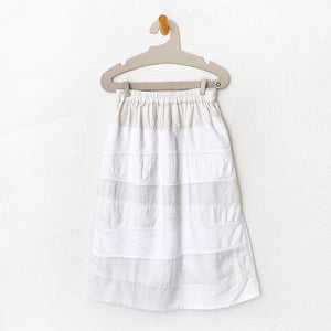 Embroidered Tiered  Midi Skirt