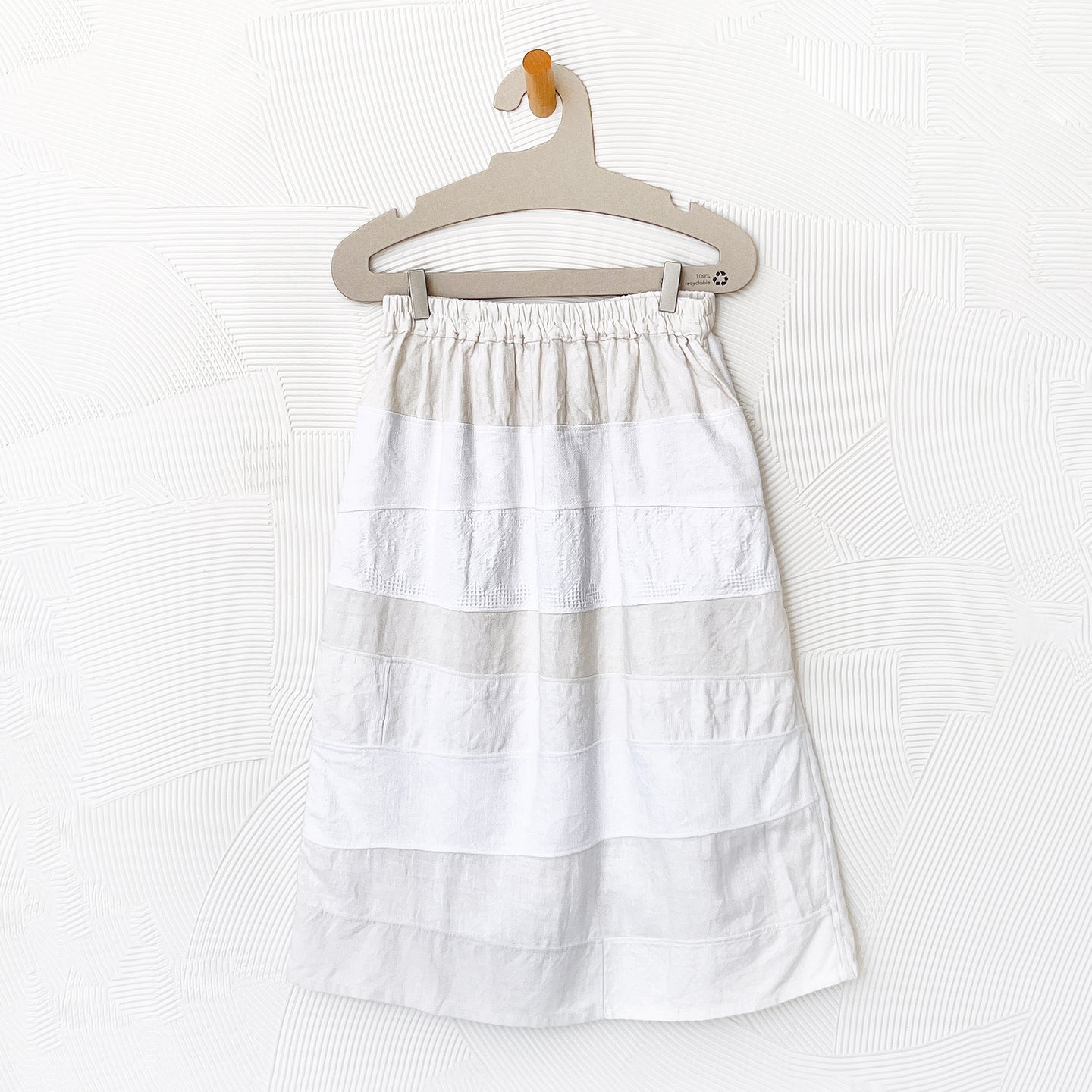 Embroidered Tiered  Midi Skirt