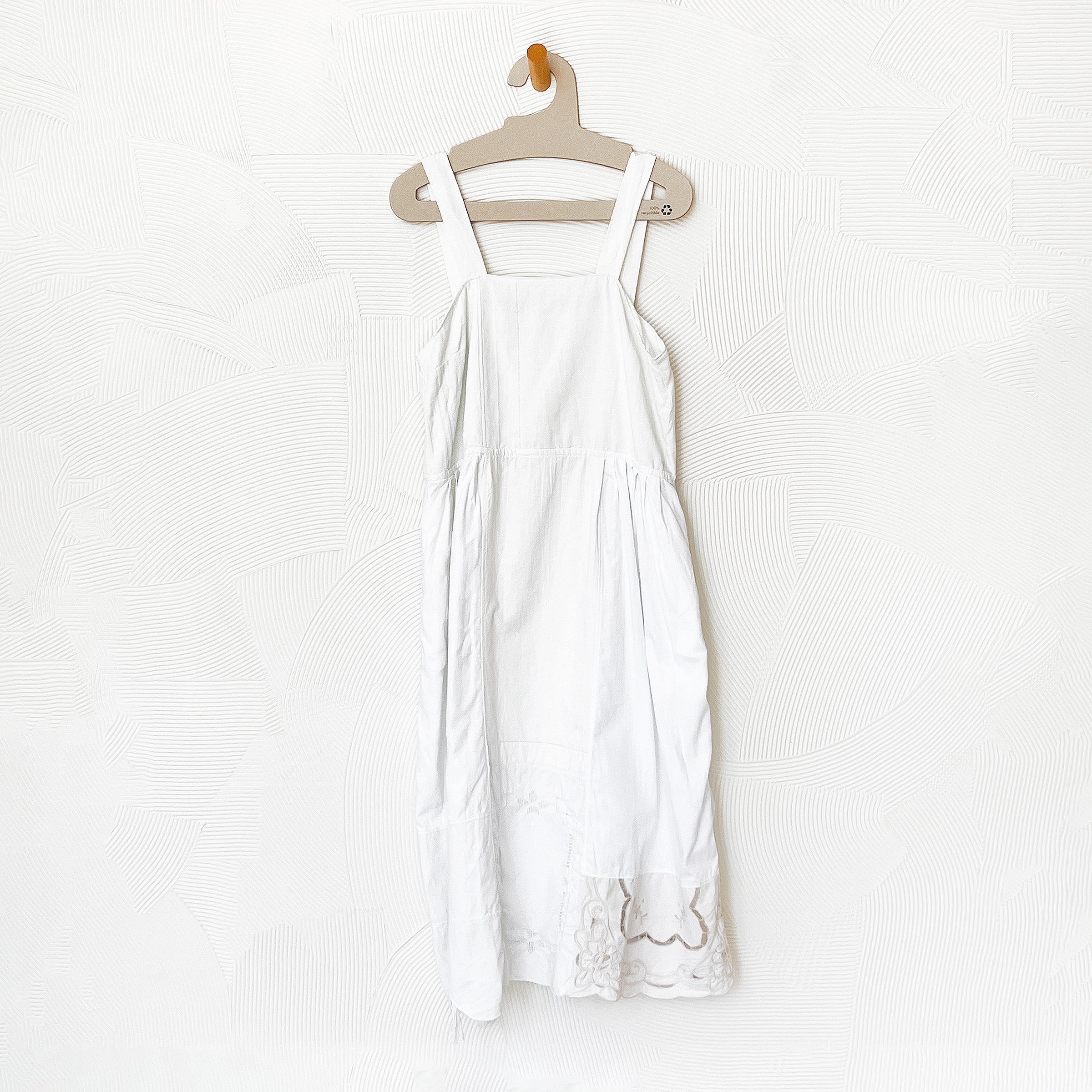 Embroidered Tank Dress with Tassels