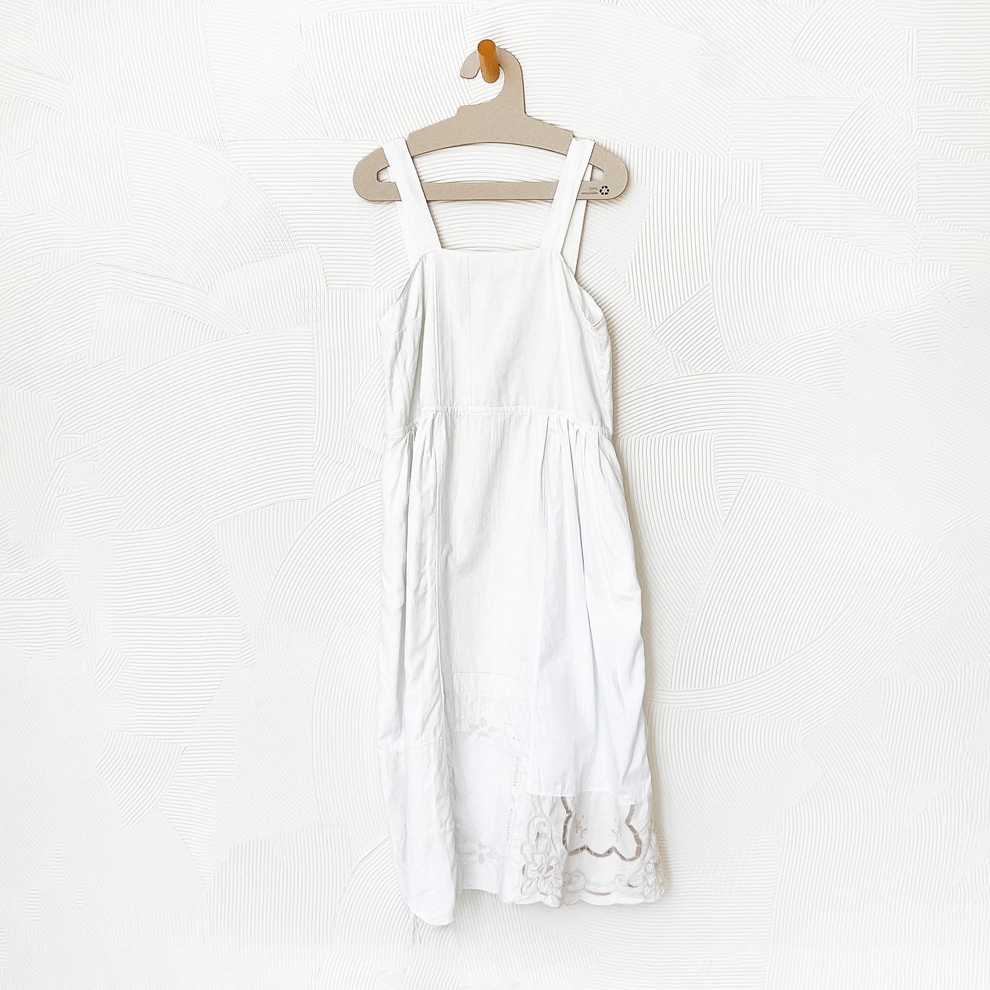 Embroidered Tank Dress with Tassels