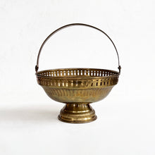 Load image into Gallery viewer, Brass Pedestal Basket