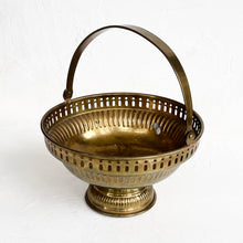 Load image into Gallery viewer, Brass Pedestal Basket