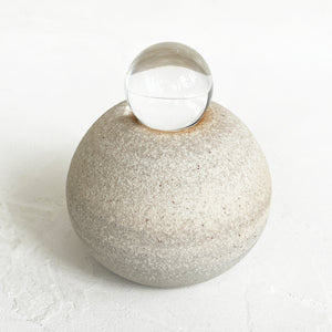 Wilderhouse Glass Orb Vessel in Bone