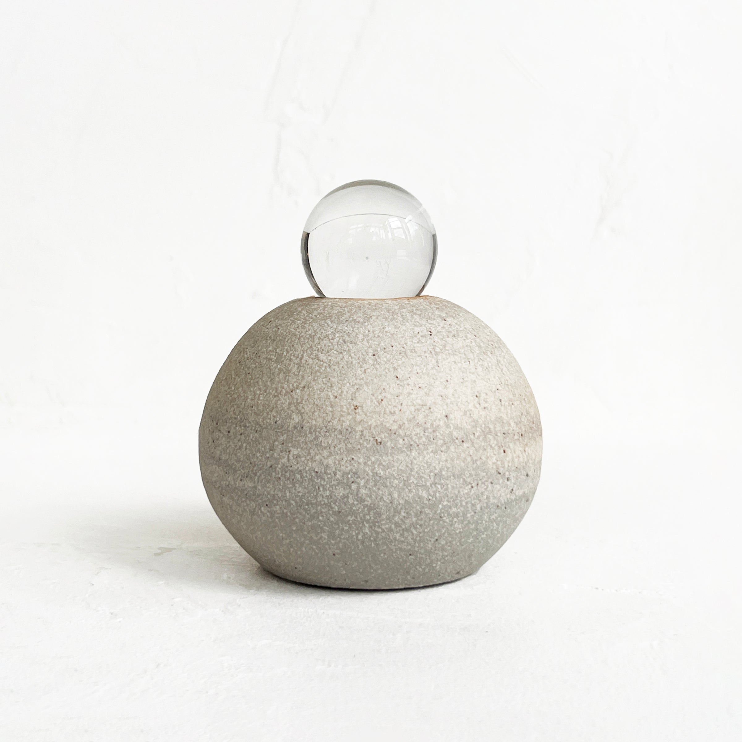 Wilderhouse Glass Orb Vessel in Bone