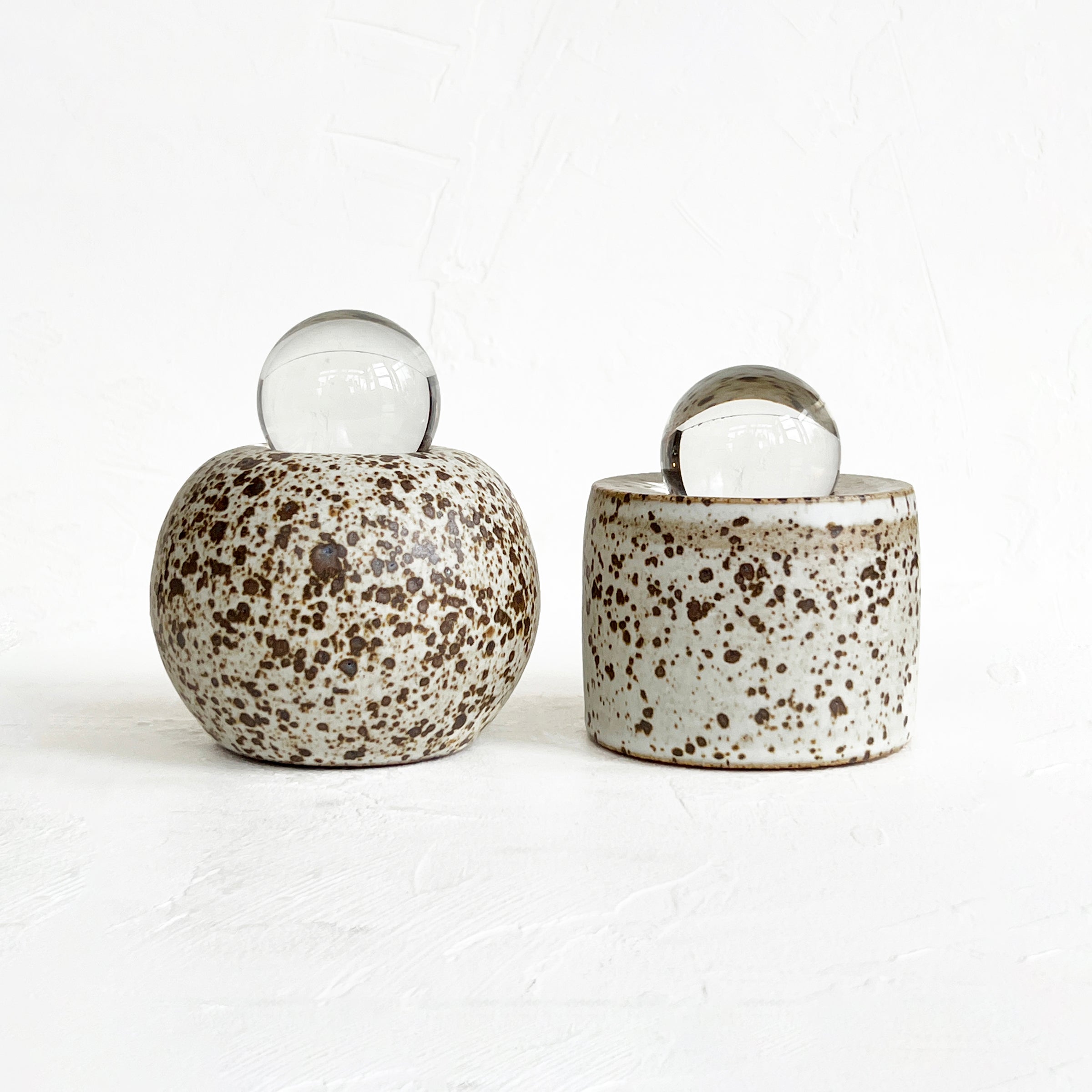 Wilderhouse Glass Orb Vessel in Quail